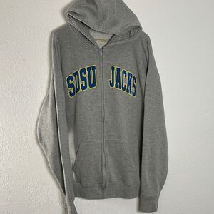 Vintage Gray South Dakota State University Jacks Full Zip Hoodie Men’s XL
